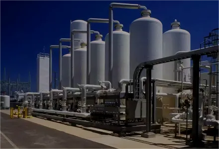 Chemical plant and industrial storage tanks